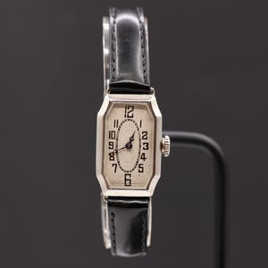 Rare Antique 1920s Cyma Ladies 14k White Gold Mechanical Watch Serviced