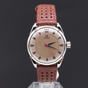 Rare Vintage Oversized  1950s Omega 17 Jewels Stainless Steel Mechanical Hand Winding Watch: Serviced
