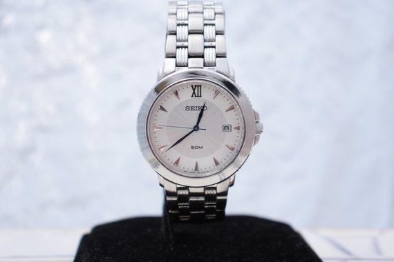 Seiko 7N32-0CH0 Stainless Steel Quartz Watch | Etsy