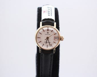 Vintage 1970s Women's Omega Seamaster Automatic 17 Jewels Mechanical Gold Plated Watch: Serviced