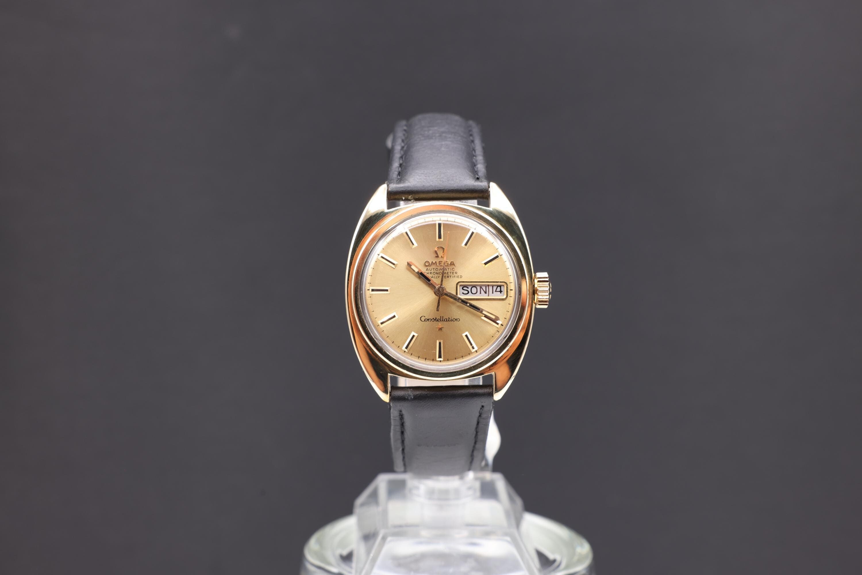 Vintage 1960s Men s Omega Constellation Chronometer 14K Rolled Gold Day Date 24 Jewels Automatic Watch Serviced Etsy Canada