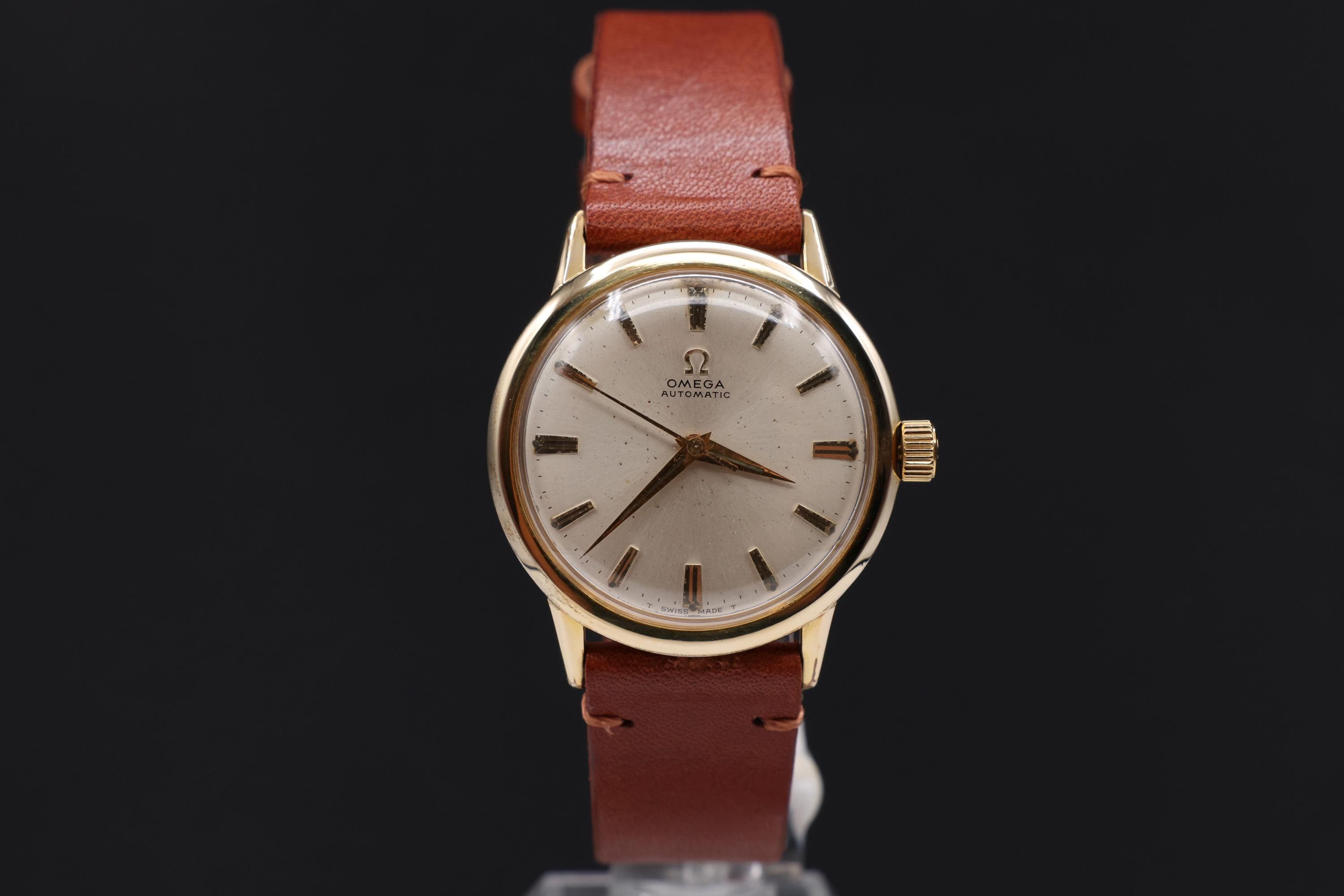 Vintage 1960s Mens 10K Gold Filled Omega Automatic 17jewels 
