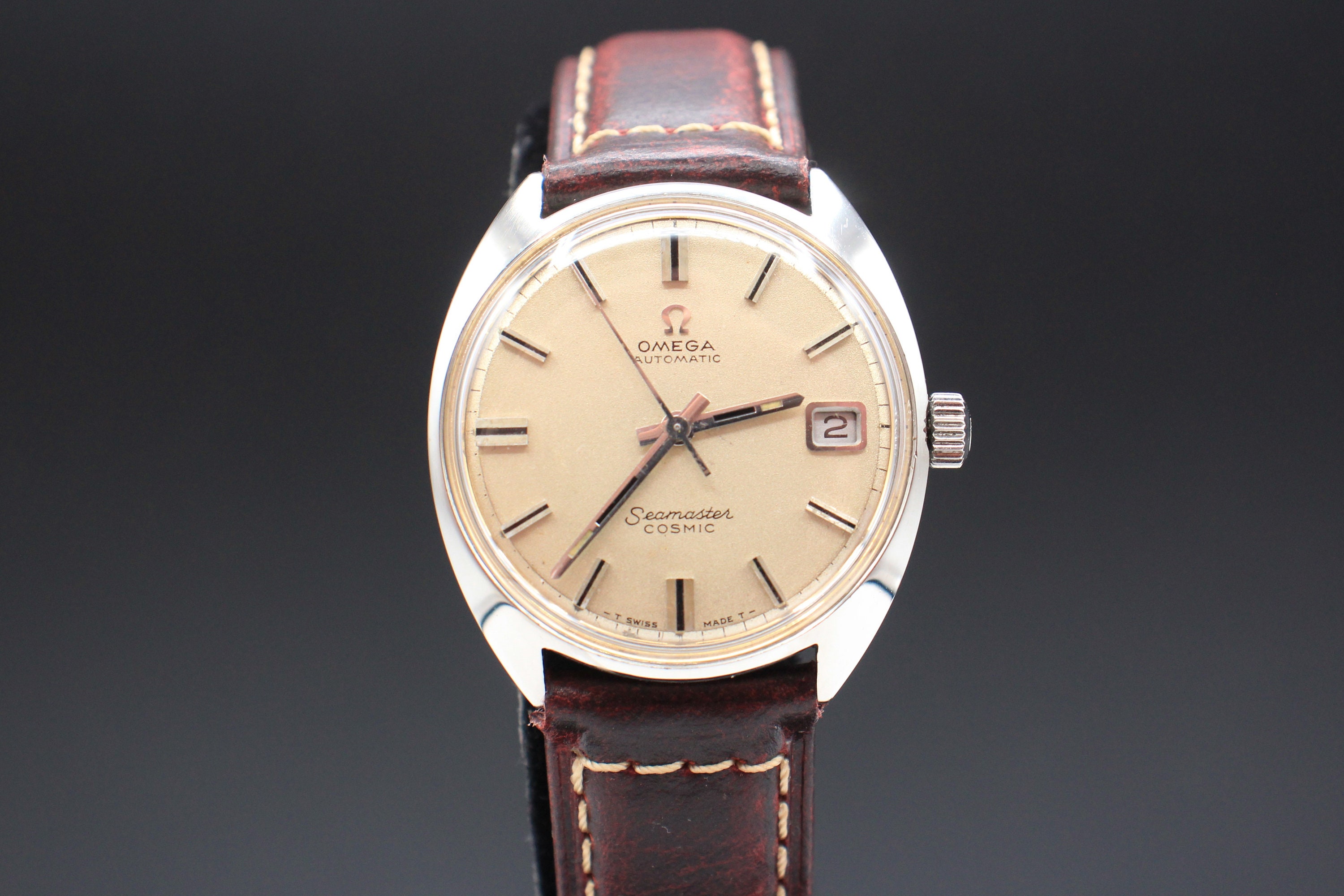 Vintage 1960s Mens Omega Seamaster Cosmic 24jewels Automatic Date Watch Serviced