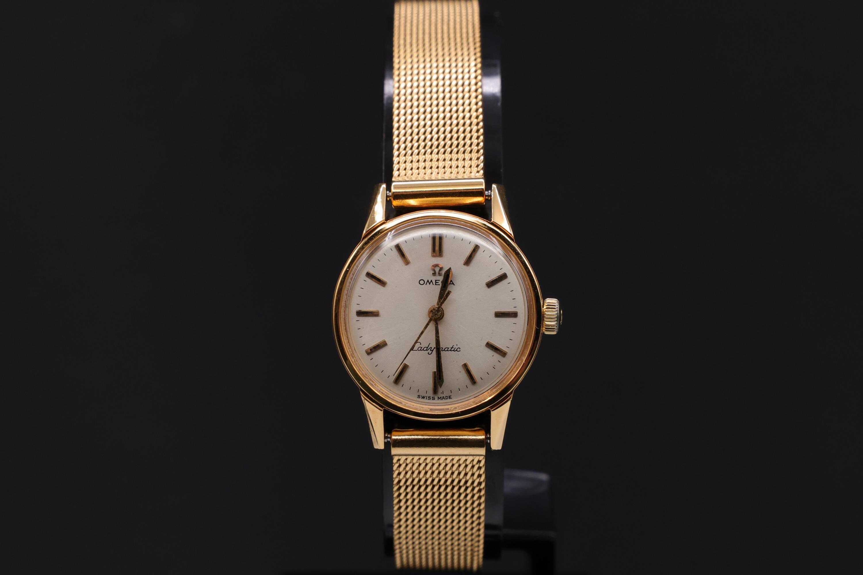 Vintage Omega Seamaster Ladymatic 1960s Womens Gold & Stainless Date Watch Swiss Omega Ladymatic Yellow gold Beige 1960 | Watches and Jewelry  main image 4