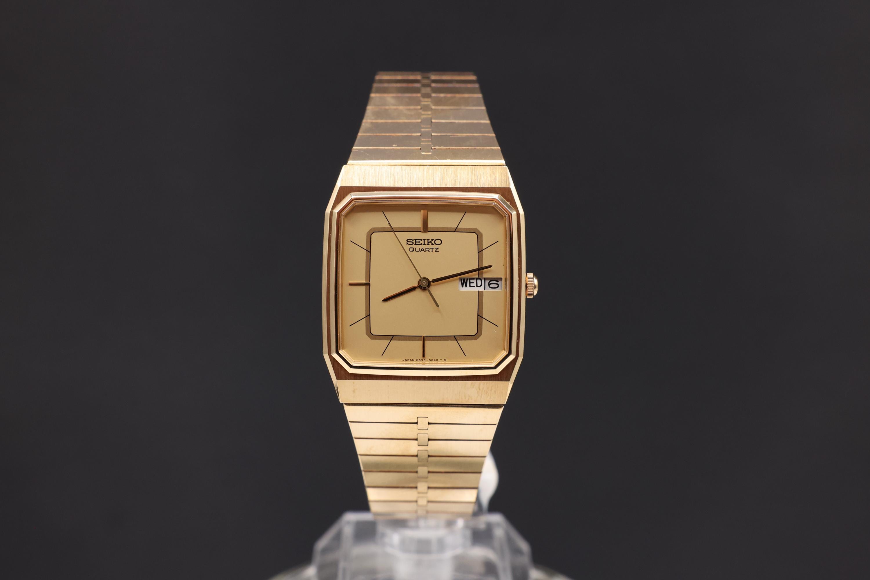 Vintage Seiko 6533-5039 Gold Tone Quartz Watch - Etsy