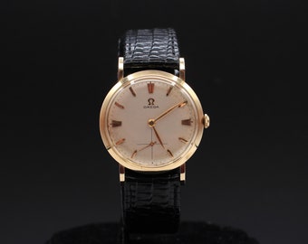 Vintage 14K oro amarillo sólido Omega 17jewels reloj mecánico clásico