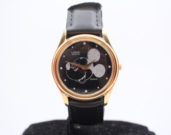 2 Vintage Gold Tone Round Face His & Hers Mickey Mouse Seiko  display picture 2