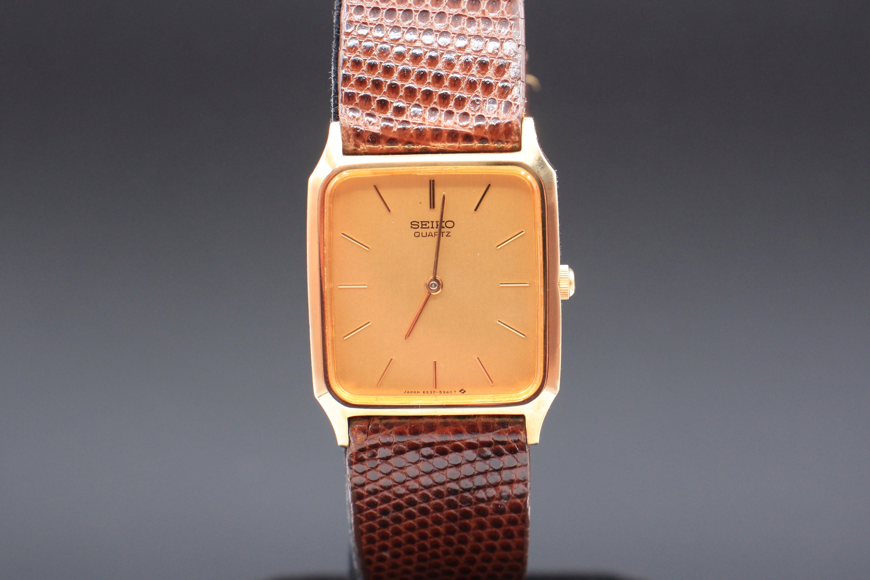 Vintage Seiko 6530 55500 Unisex Gold Tone Classic Quartz Watch - Etsy