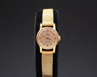 Vintage 1970s Authentic  Omega Geneve 17Jewels 14K Gold Plated Mechanical ladies Watch: Serviced