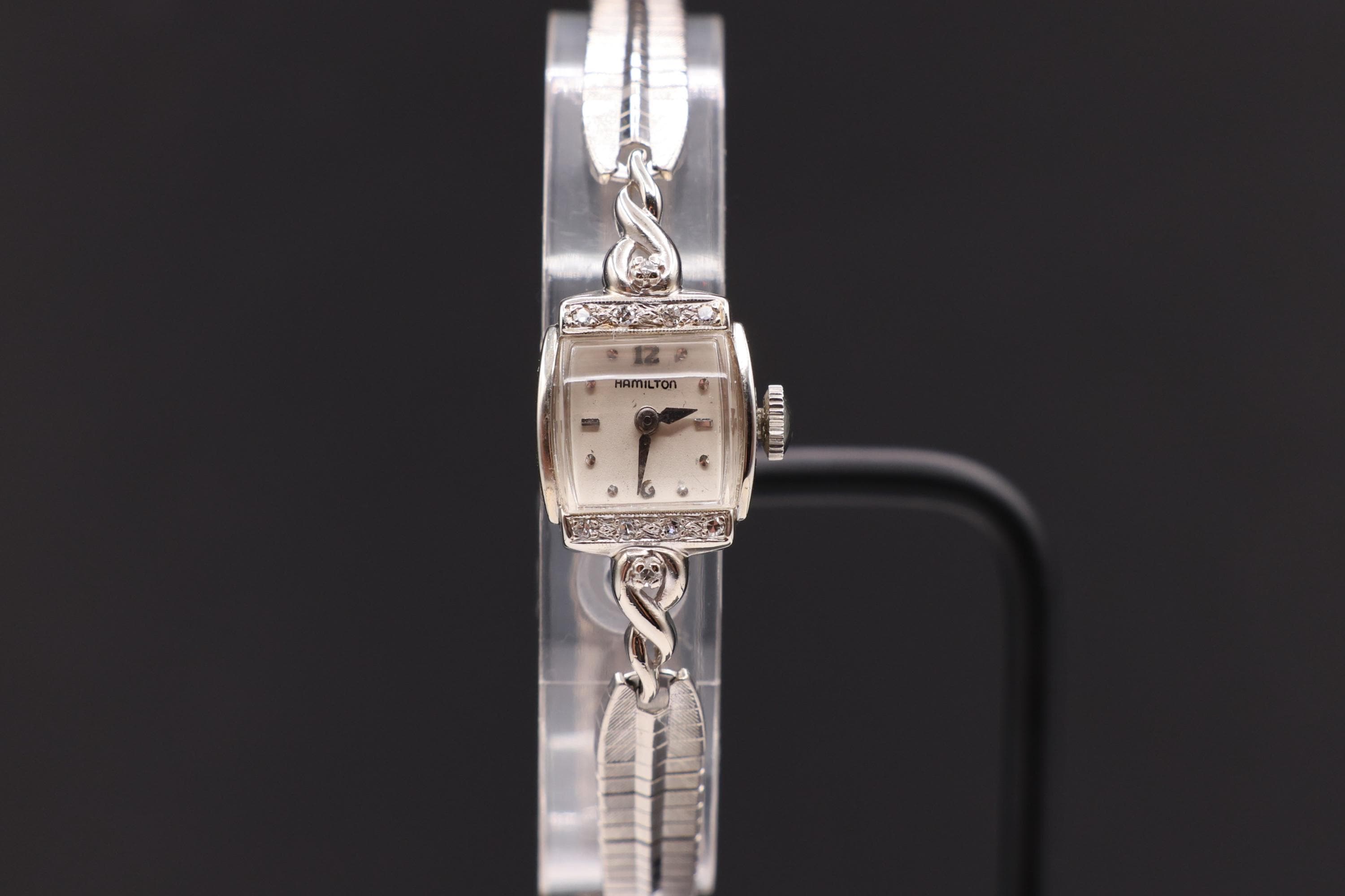 Hamilton Womens Watch White Gold - Etsy
