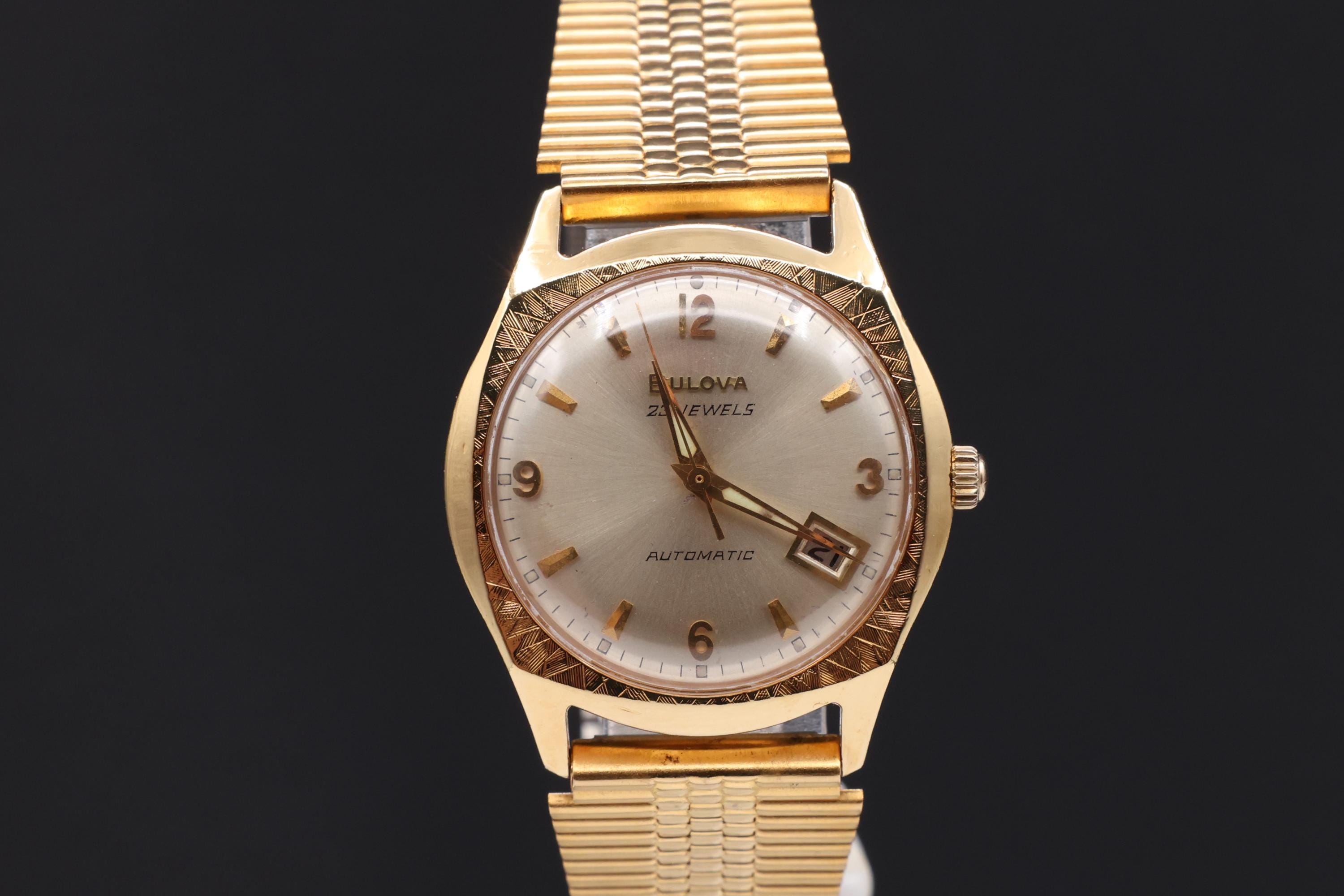 Rare Vintage Mens Bulova M9 23 Jewels Rolled Gold Mechanical