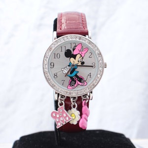 Ladies Minnie Mouse  Quartz Watch with Decorative Stones
