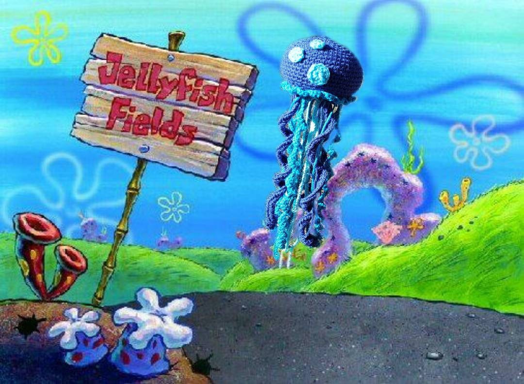 Buy Blue Jelly Fish/ Spongebob Squarepants/ Bikini Bottom/ Plush Toy/ Home  Decor Online in India 
