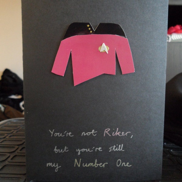 Star Trek Valentine's Greetings Card - Riker Anniversary/Love/Birthday Card - TNG Valentine