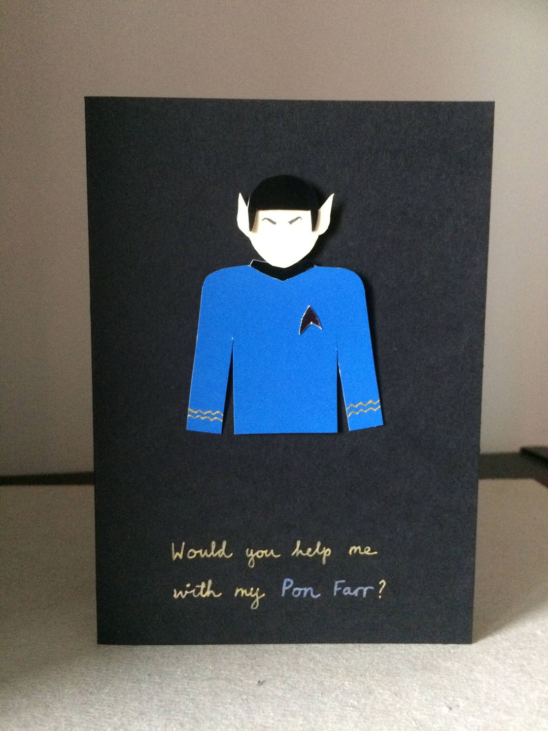Star Trek Valentine's Card Star Trek Greetings Card Spock Vulcan ...