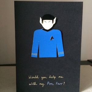 Carte de Saint-Valentin Star Trek - carte de voeux Star Trek - Spock Vulcain anniversaire/carte d'anniversaire/amour - TOS Saint-Valentin - Spock Saint-Valentin