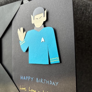 Star Trek Birthday Card - Star Trek Greetings Card - Spock Birthday ...