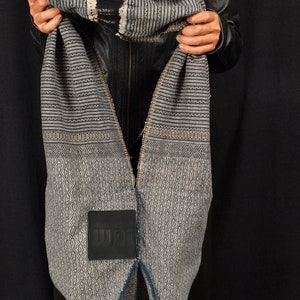Sac à bandoulière en coton tribal tissé à la main, fourre-tout ethnique à bandoulière, sac à main de la tribu Kachin cousu main, textile minoritaire Ghost Home 3