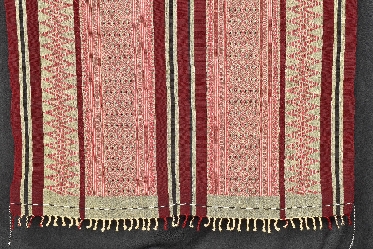 Tribal Home Decor Tan Black Burgundy Red Ethnic Naga Etsy