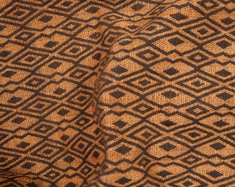 Hemp Chin Naga tribal textile black orange Asian home decor boho fabric cotton tiger hand woven table placemat ethnic wall art tapest NV44