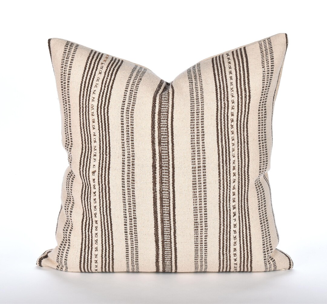 Classic Minimalist Style Throw Pillow Handwoven 19 Inch Etsy