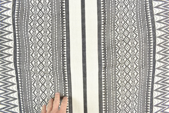 Tribal Home Decor Ethnic Naga Blanket Minimalist Neutral Black Off white Handwoven Cotton Throw Boho Thailand Burma India Blanket RB74 Etsy Canada