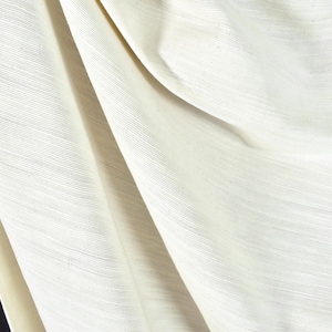 Gorgeous ivory white cotton fabric, natural textured handwoven, medium-weight, rustic farmhouse feel Thai handloom cloth PHA372