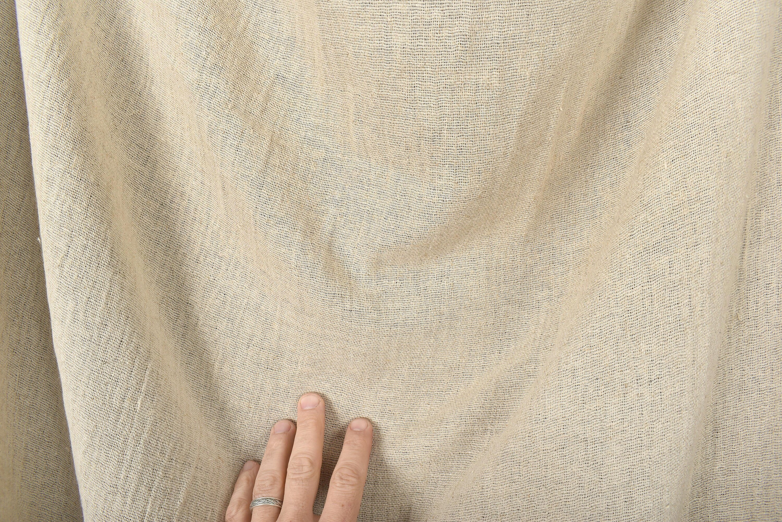 Unbleached Linen Cotton Fabric Neutral Beige 2ply and Gauzy Etsy