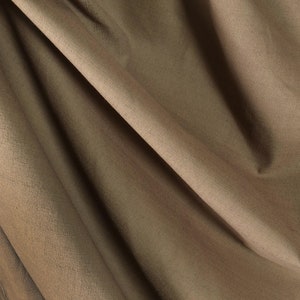 Textured woven earthen brown cotton fabric, rustic handwoven style, washed, soft and airy, Thai woven craft by the yard PHA371