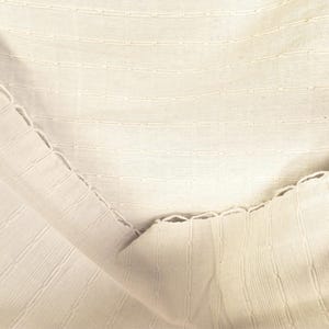 Geometric Thai Woven Cotton Fabric, Beige Upholstery Material image 3