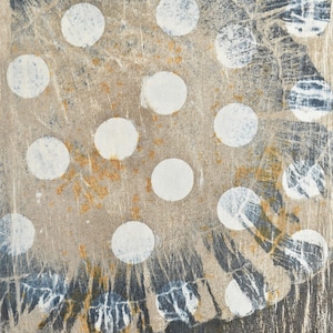 Ethnic textile, blue, beige, yellow ocher batik fabric, circle amoebic pattern cotton, handmade tie dye natural color, shibori fabric PHA166