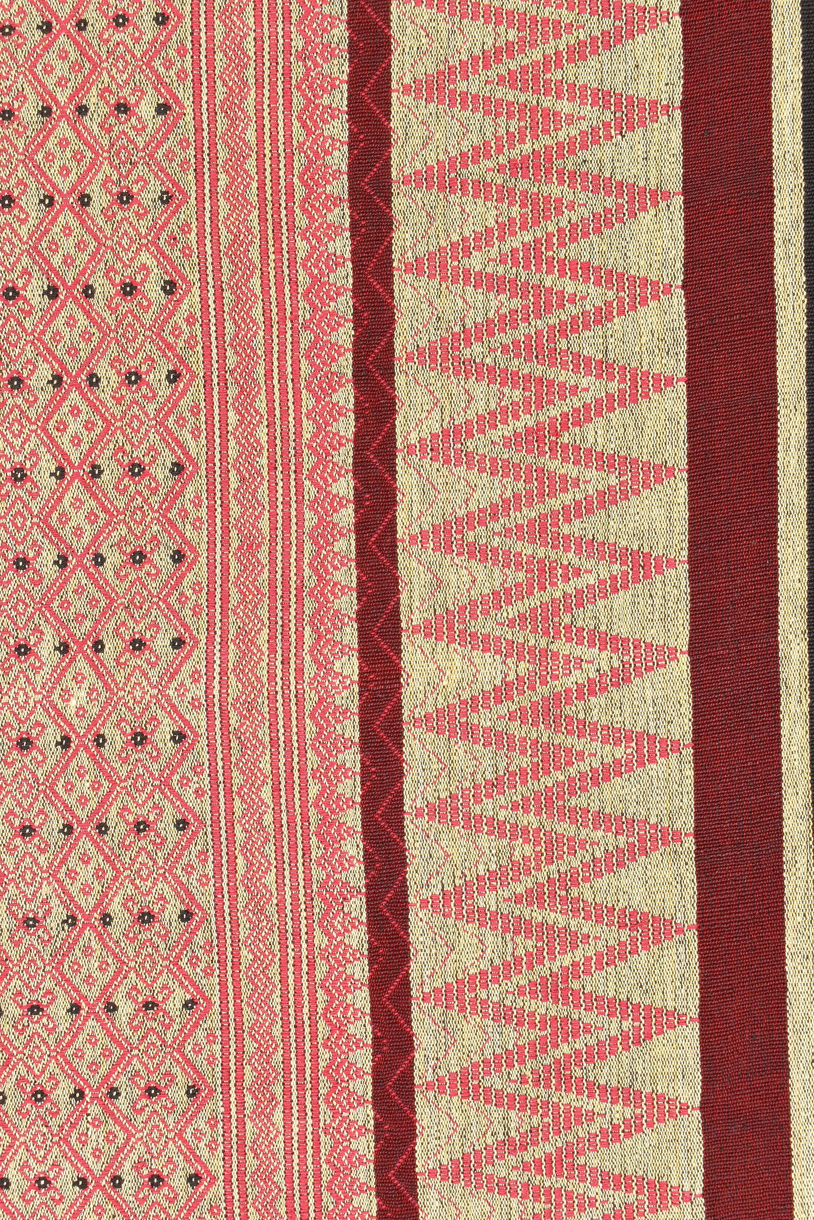 Tribal Home Decor Tan Black Burgundy Red Ethnic Naga Etsy