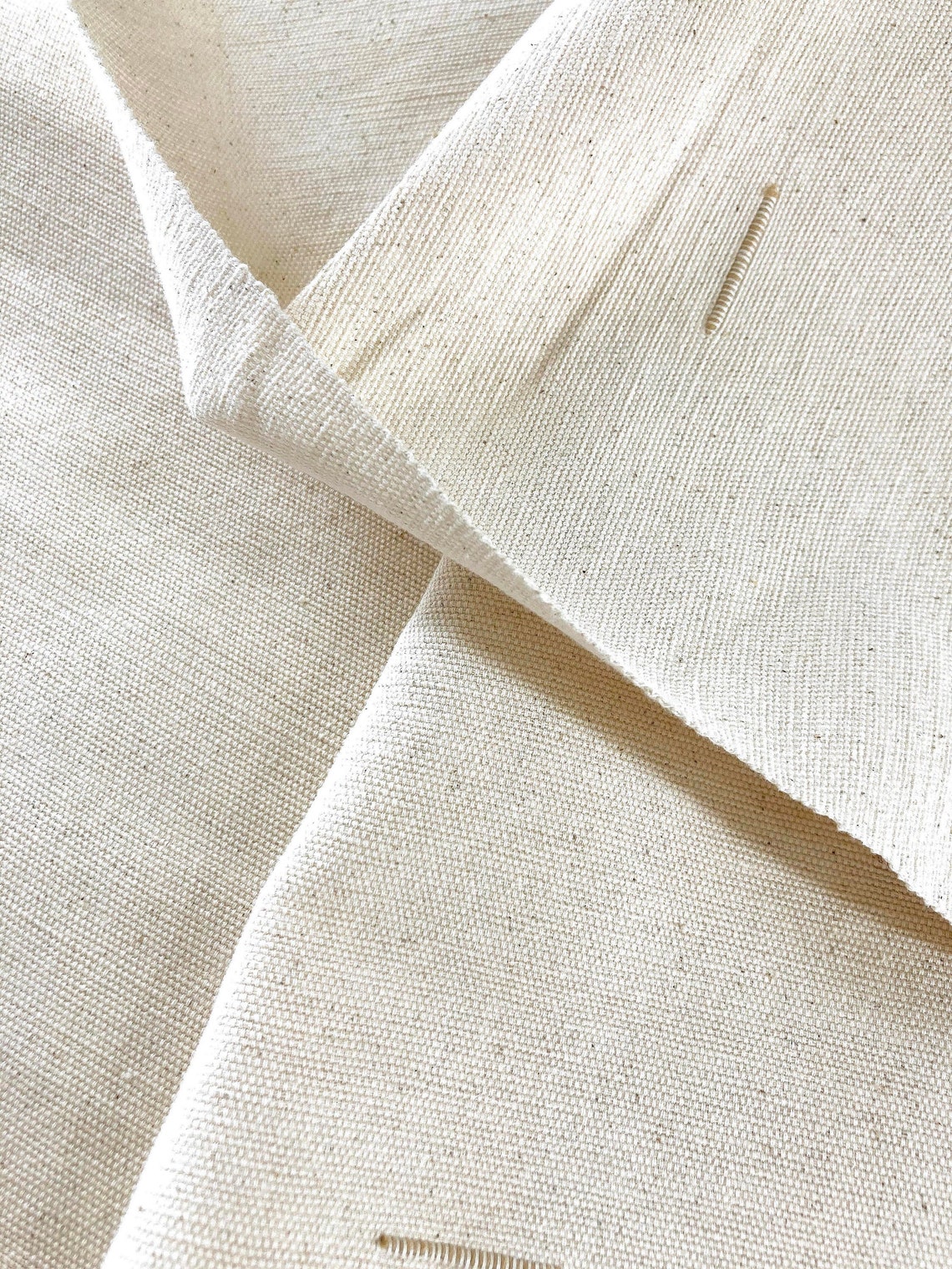 Unbleached tufted cotton canvas mediumweight neutral Etsy