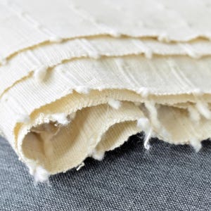 Geometric Thai Woven Cotton Fabric, Beige Upholstery Material image 16