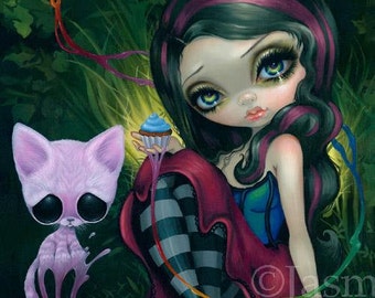 Jasmine Becket-Griffith / Sugar Fueled Big Eyes Cat Art Print