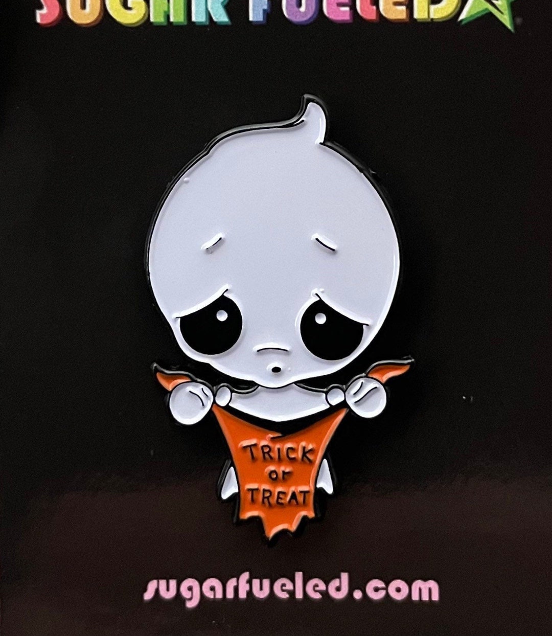 Halloween Ghost Trick or Treat Enamel Pin - Etsy
