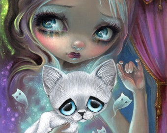 Jasmine Becket-Griffith / Sugar Tanket Big Eyes Geisterkatze Kunstdruck