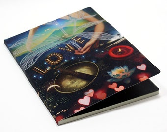 Notebook, Journal & Diary ~ Vibrant, Love inspired collage art blank book