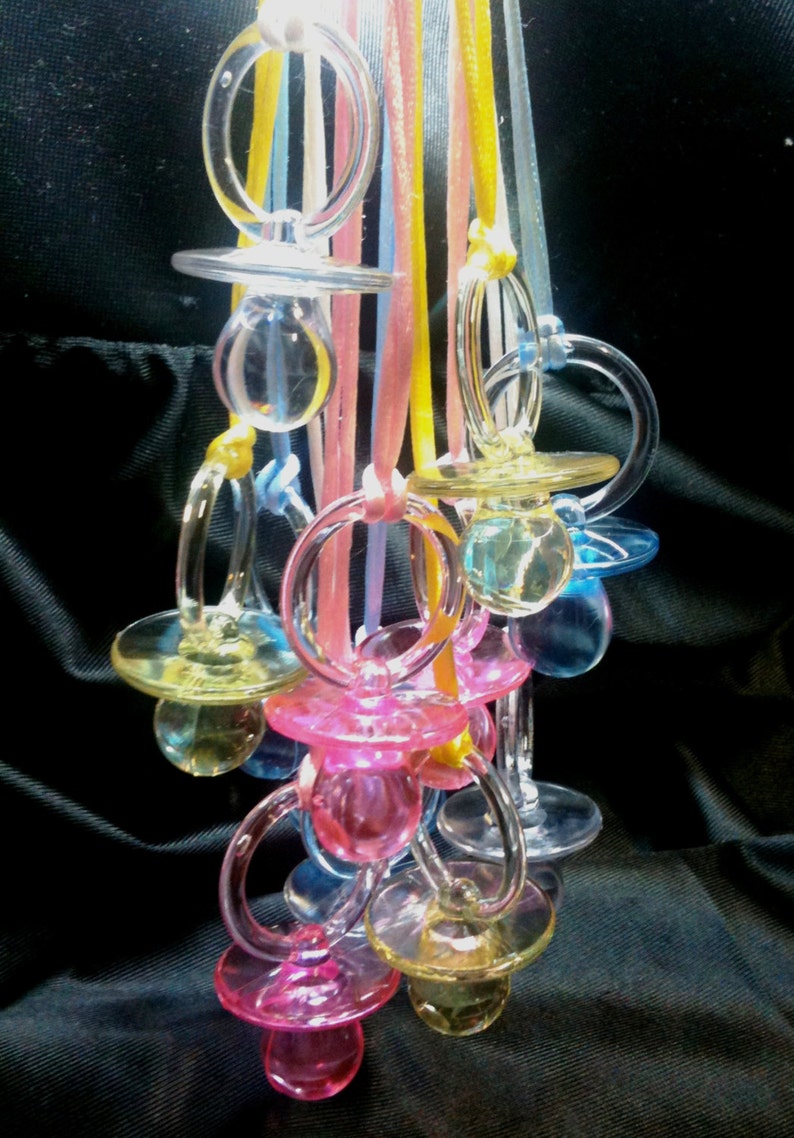 clear pacifiers for baby shower