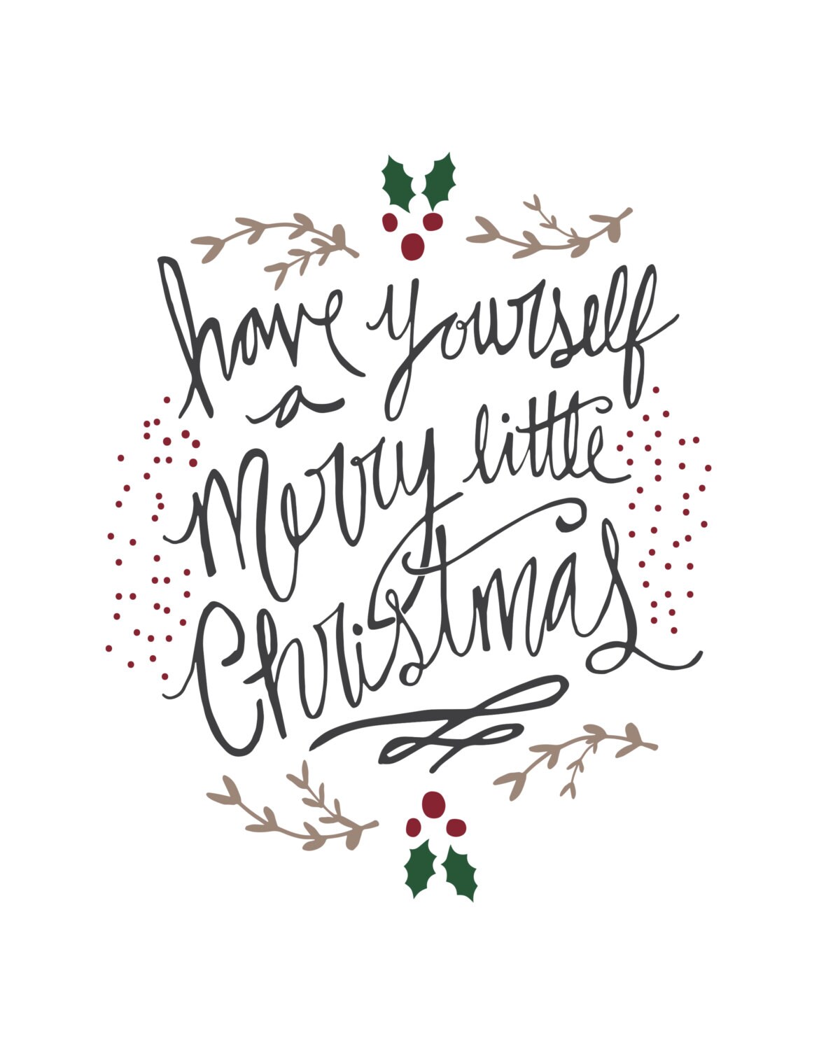 PRINTABLE Have Yourself a Merry Little Christmas Printable - Etsy printable-have-yourself-a-merry-little-christmas-printable-etsy