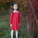 Christmas Madeline dress in red or blue 