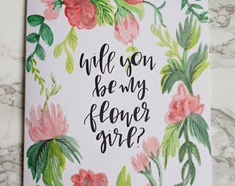 Will you be my flower girl card, Will you be my maid of honor card, will you be my matron of honor card, wedding stationary