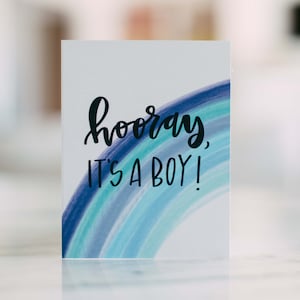 Congratulations Card Baby / It’s a Boy Card / Baby Shower Card / Cute Baby Boy
