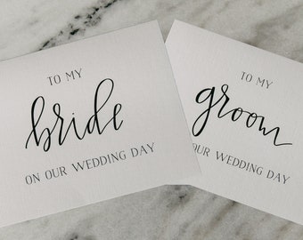 WEDDING CARDS set of 2 - Card for Bride/Groom or Bride/Bride or Groom/Groom