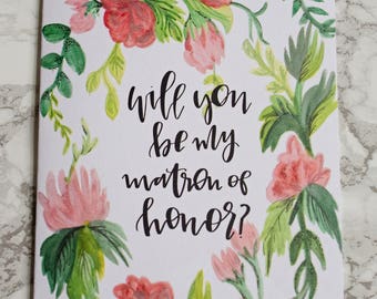 Will you be my MOH card, Will you be my maid of honor card, will you be my matron of honor card, wedding stationary