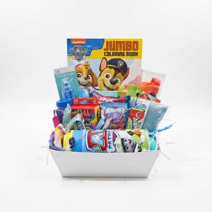 Personalized Paw Patrol  Tray, Pre-filled Kids Gift Basket, Custom Toddler Puppy Treat BASKET