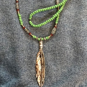 Eagle Feather Pendant Necklace