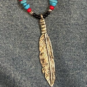 Eagle Feather Pendant Necklace