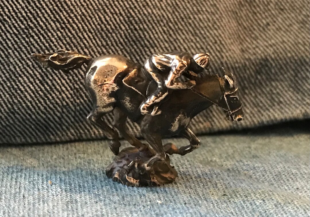 Bronze Horse & Rider Statue - Miniature - Etsy