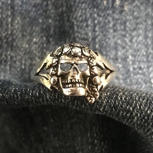 Vintage G&S Silver Skull Ring